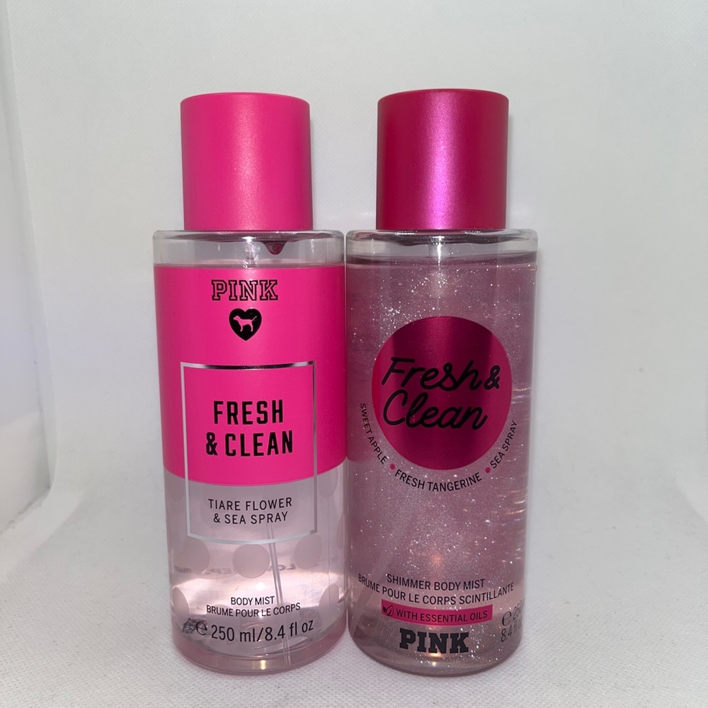 New Victoria's Secret PINK Fresh & Clean Body Mist & Shimmer. plus free gift - Picture 1 of 1